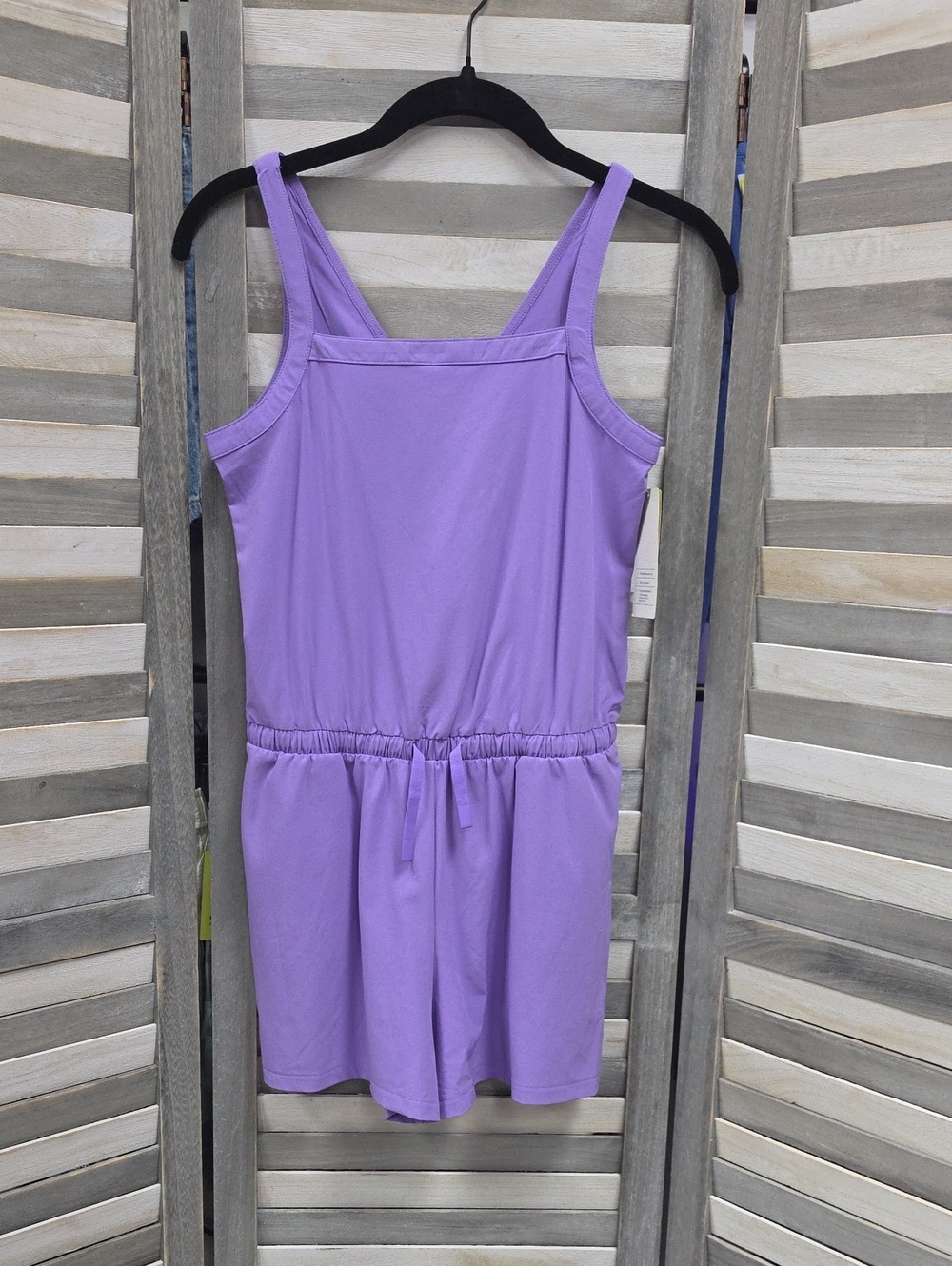 all in motion Lavender Sleeveless Romper with Drawstring Waist